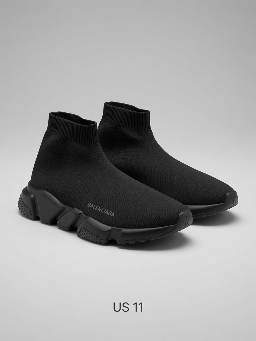 Balenciaga Black Sock-Style Speed Trainer Sneakers